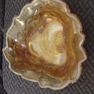 Vintage Carnival glass blackberry bowl.